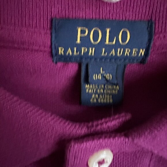 Polo Ralph Lauren Shirt Boys Large‎ 14 16 Magenta Long Sleeve New With Tags - Picture 2 of 6